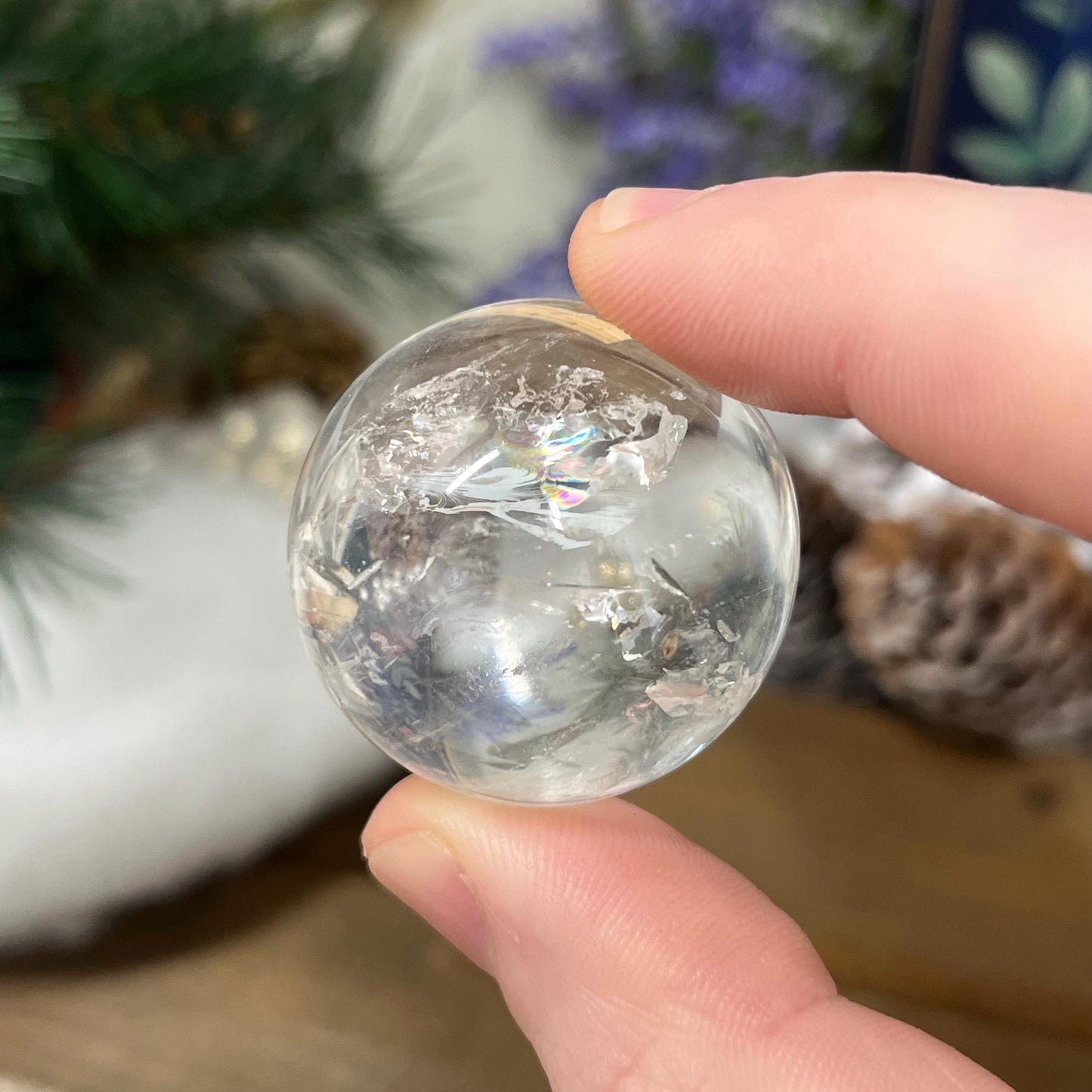 Quartz Sphere with Rainbows | Clear Quartz Sphere