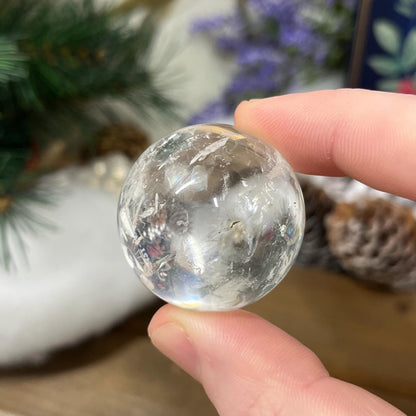 Quartz Sphere with Rainbows | Clear Quartz Sphere