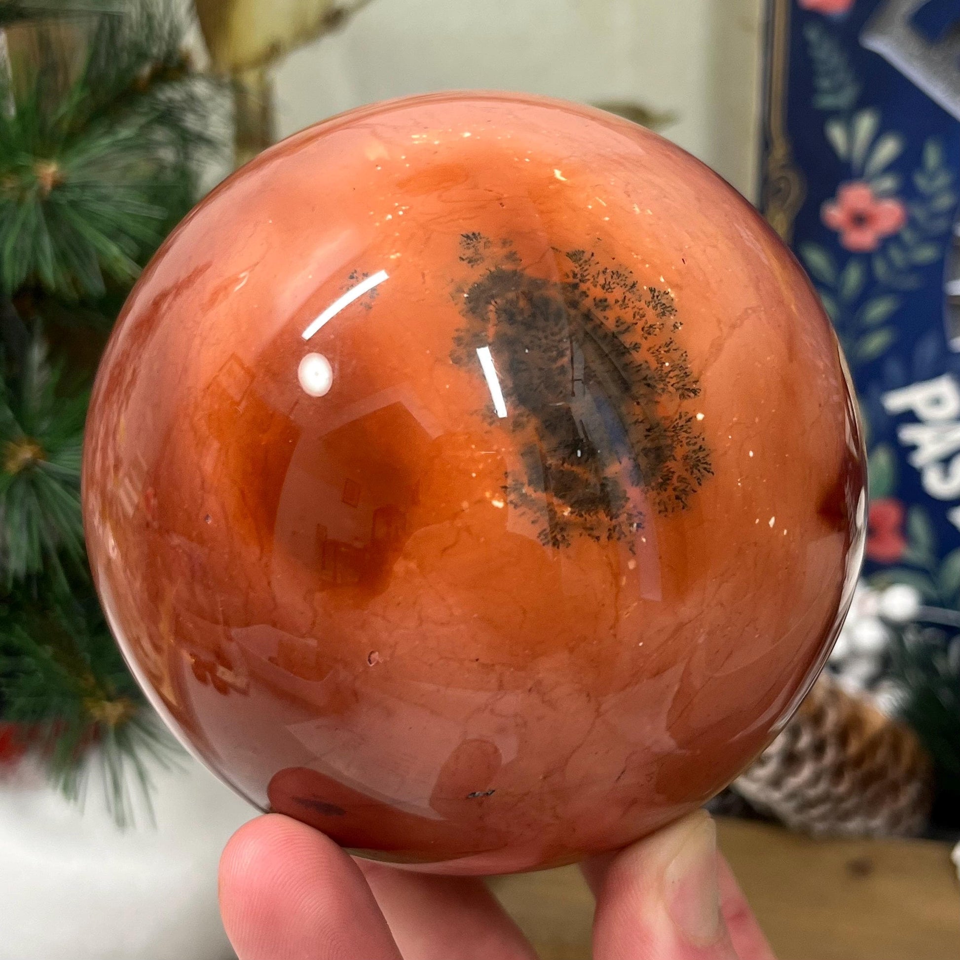 XL Dendritic Mookaite Sphere | Crystal Statement Piece