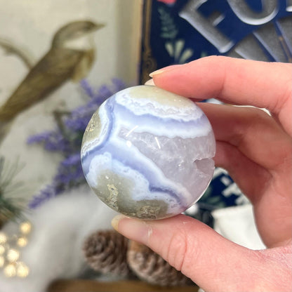 High Quality Druzy Blue Lace Agate Sphere