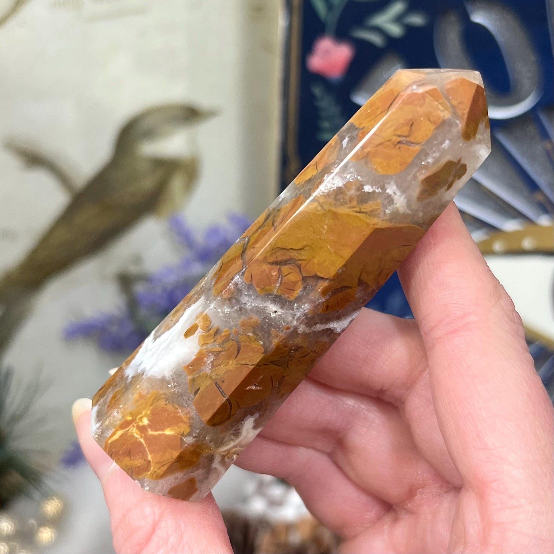 Brecciated Jasper with Quartz Tower from Indonesia