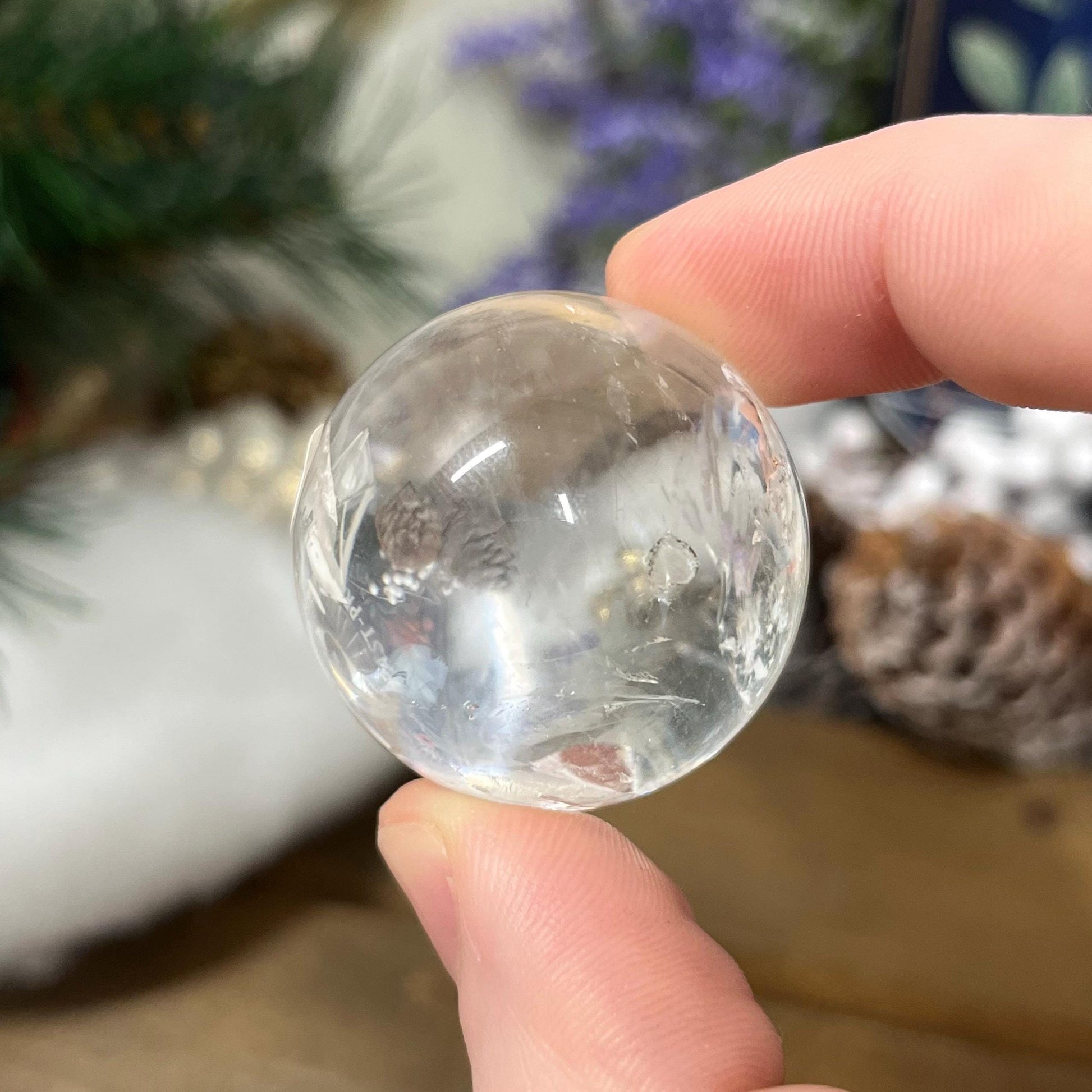 Quartz Sphere with Rainbows | Clear Quartz Sphere