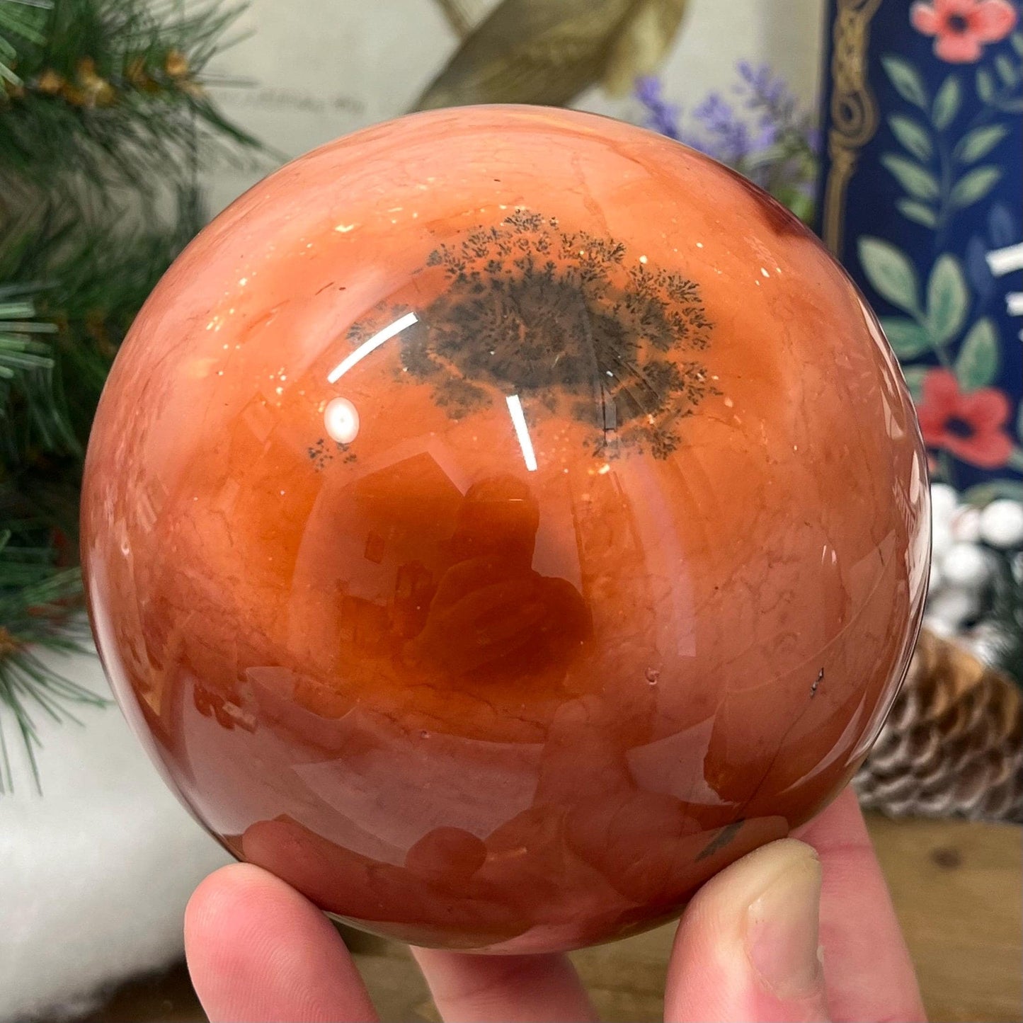 XL Dendritic Mookaite Sphere | Crystal Statement Piece