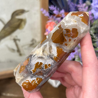 Amazing Brecciated Jasper with Quartz Tower from Indonesia