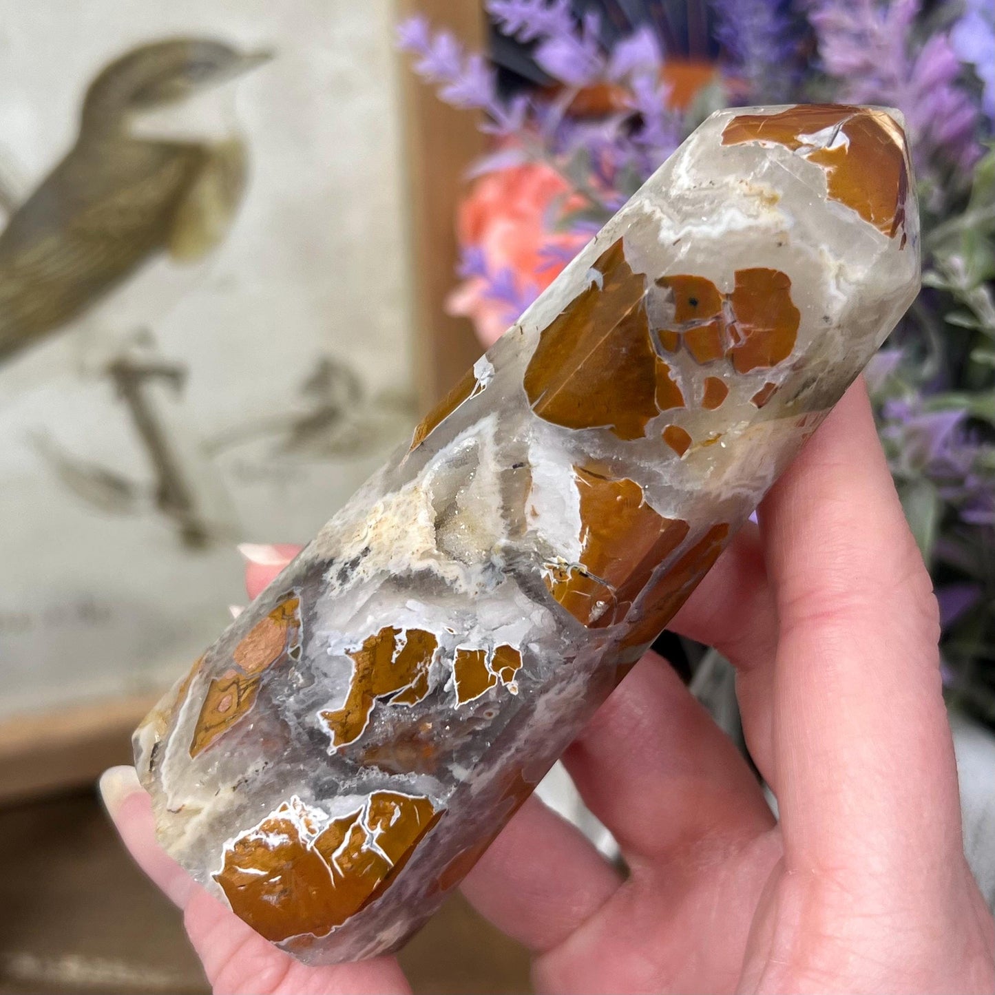 Amazing Brecciated Jasper with Quartz Tower from Indonesia