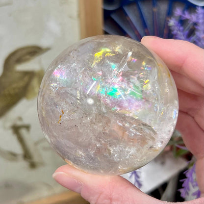 Quartz Sphere with Large Rainbow | Rainbow Quartz