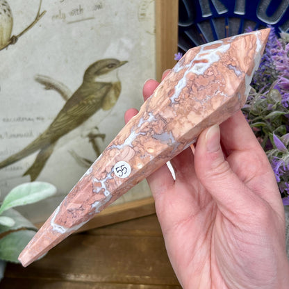 Large Cotton Candy Agate Wand from Mexico | Pink Agate | Druzy Agate