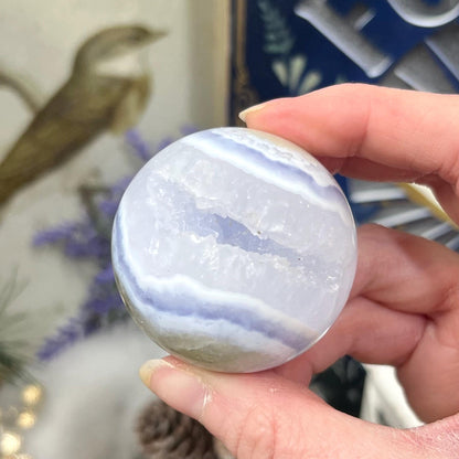 High Quality Druzy Blue Lace Agate Sphere