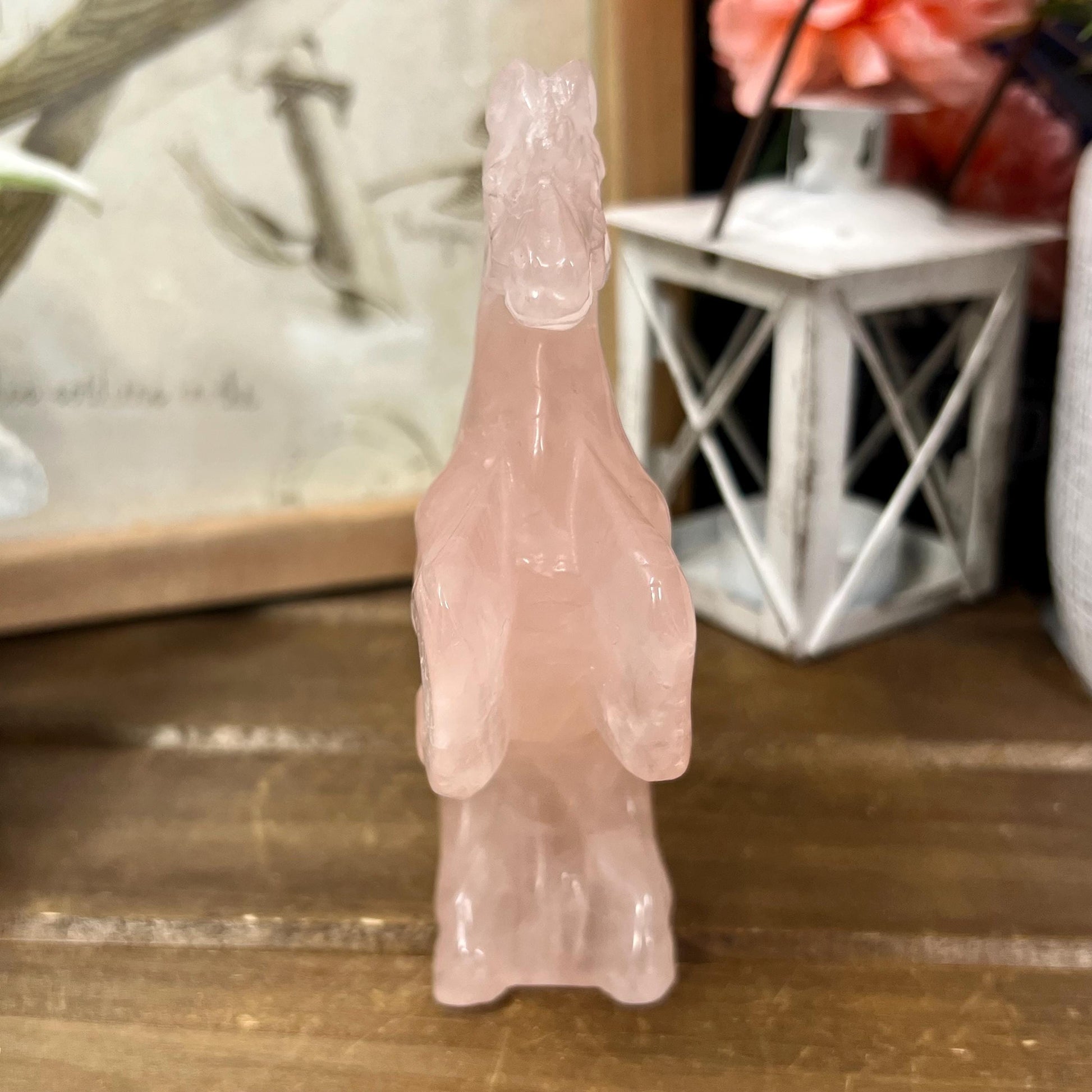 Gorgeous Rose Quartz Horse | Crystal Horse Carving