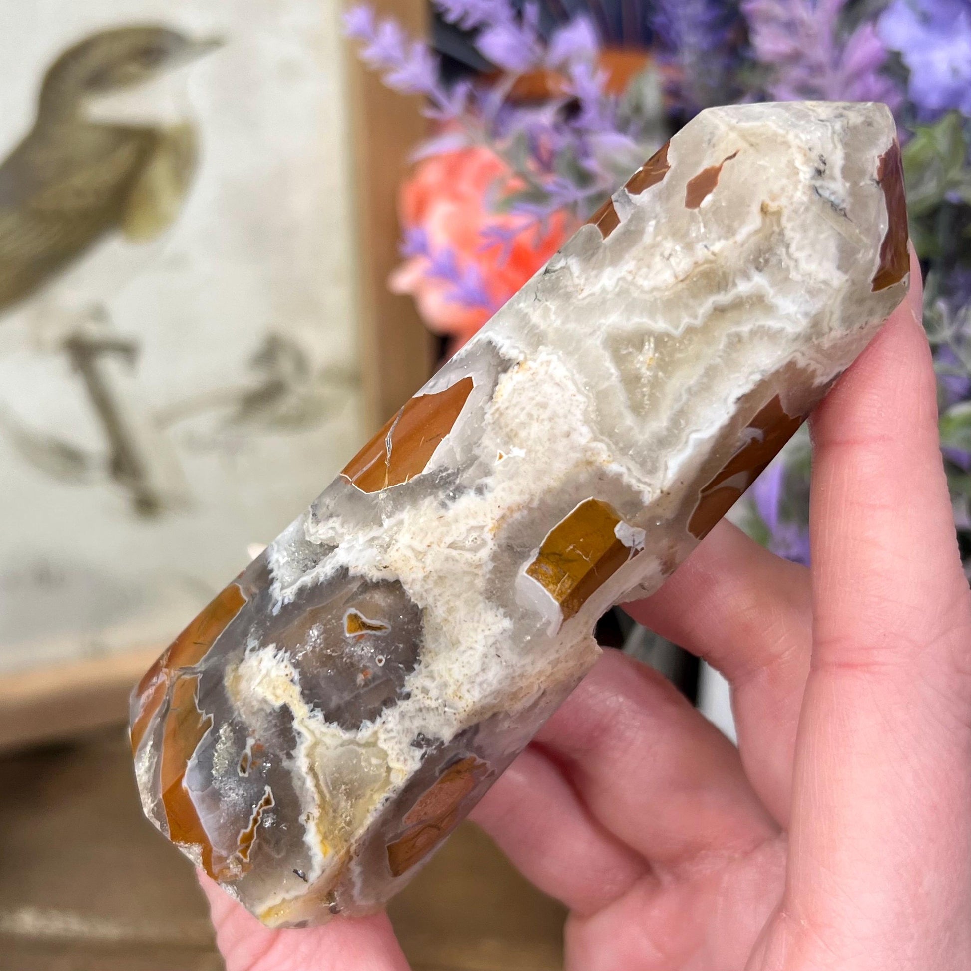 Amazing Brecciated Jasper with Quartz Tower from Indonesia