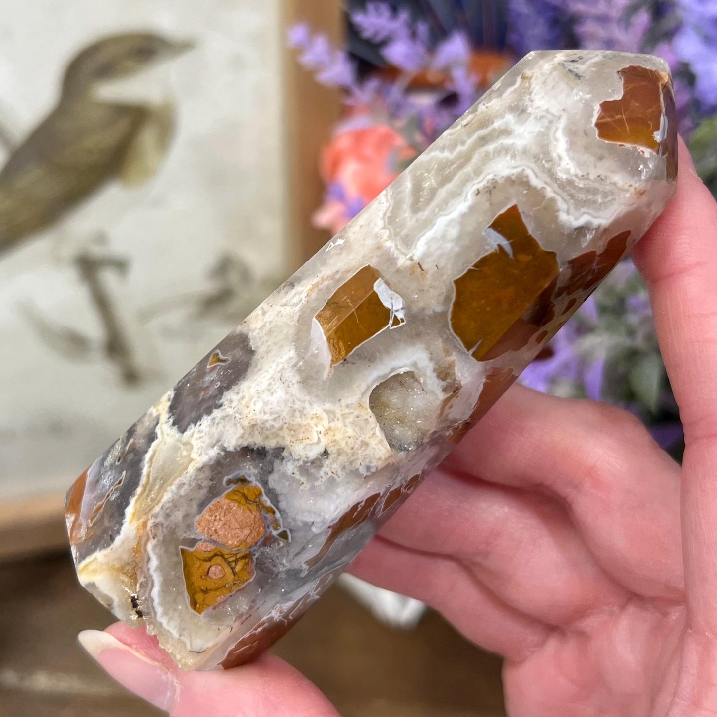 Amazing Brecciated Jasper with Quartz Tower from Indonesia