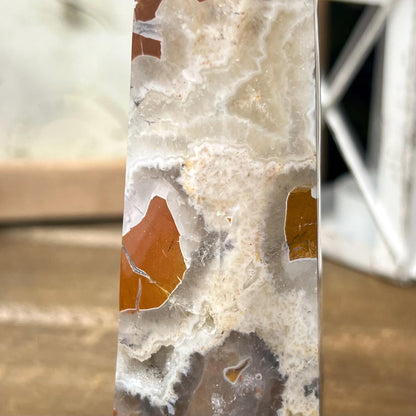 Amazing Brecciated Jasper with Quartz Tower from Indonesia