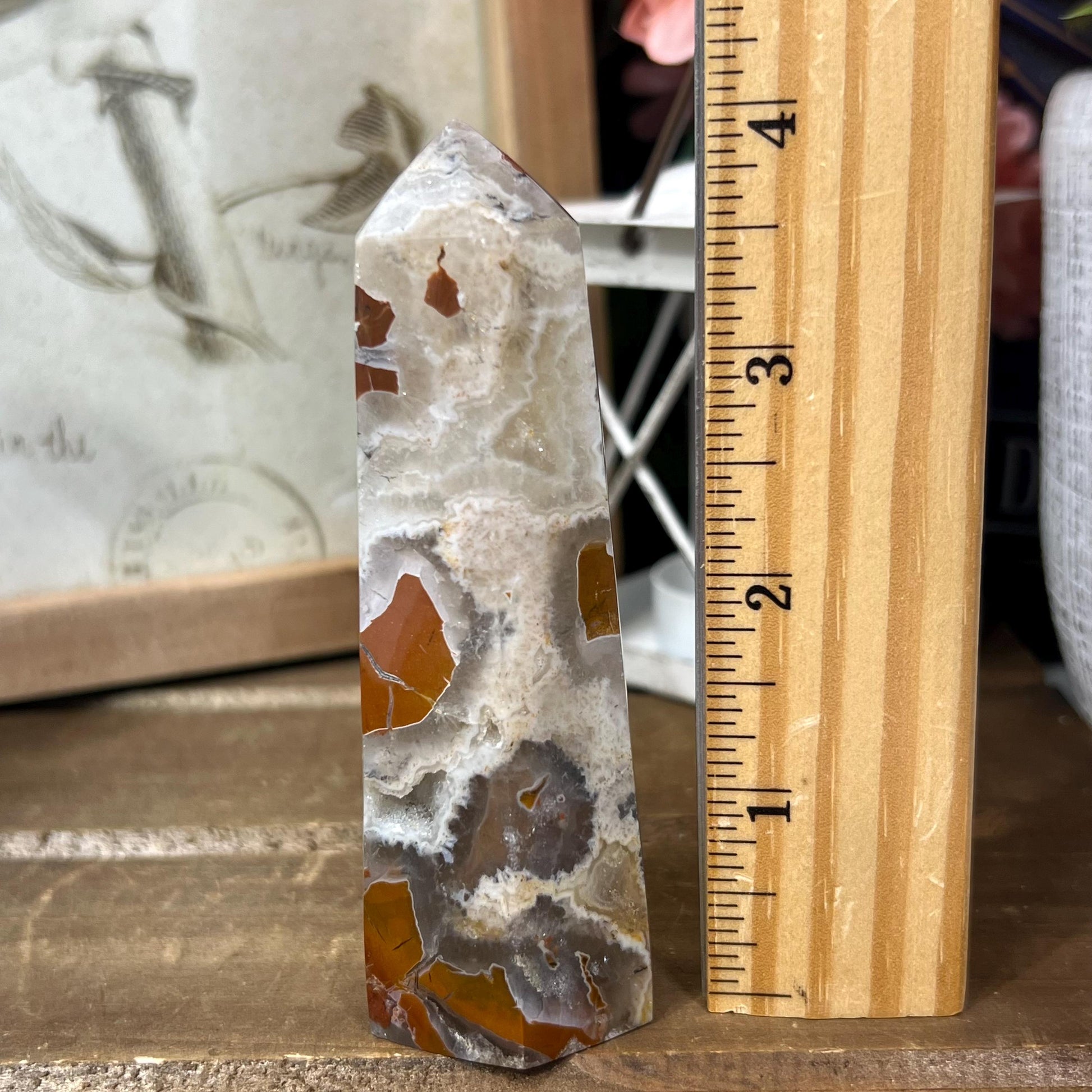 Amazing Brecciated Jasper with Quartz Tower from Indonesia