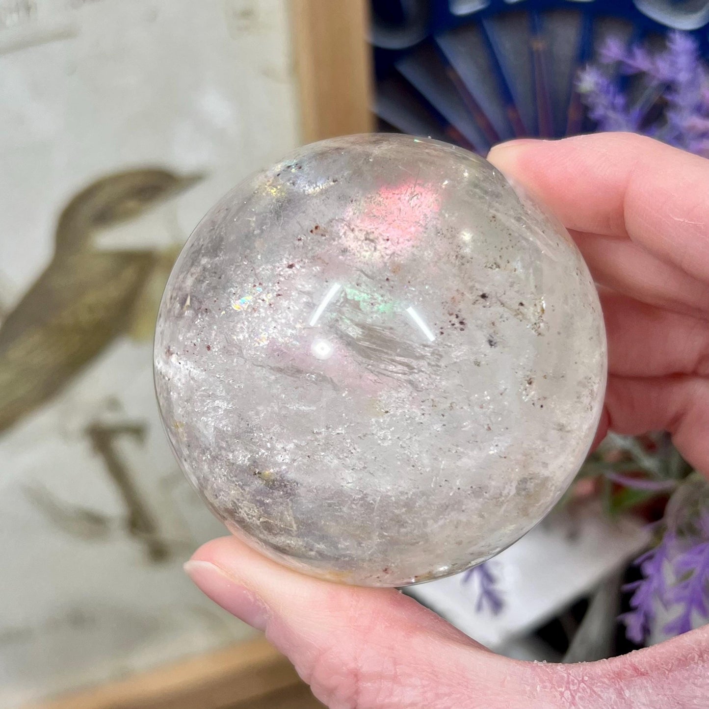 Quartz Sphere with Large Rainbow | Rainbow Quartz