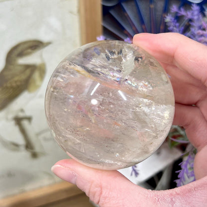 Quartz Sphere with Large Rainbow | Rainbow Quartz