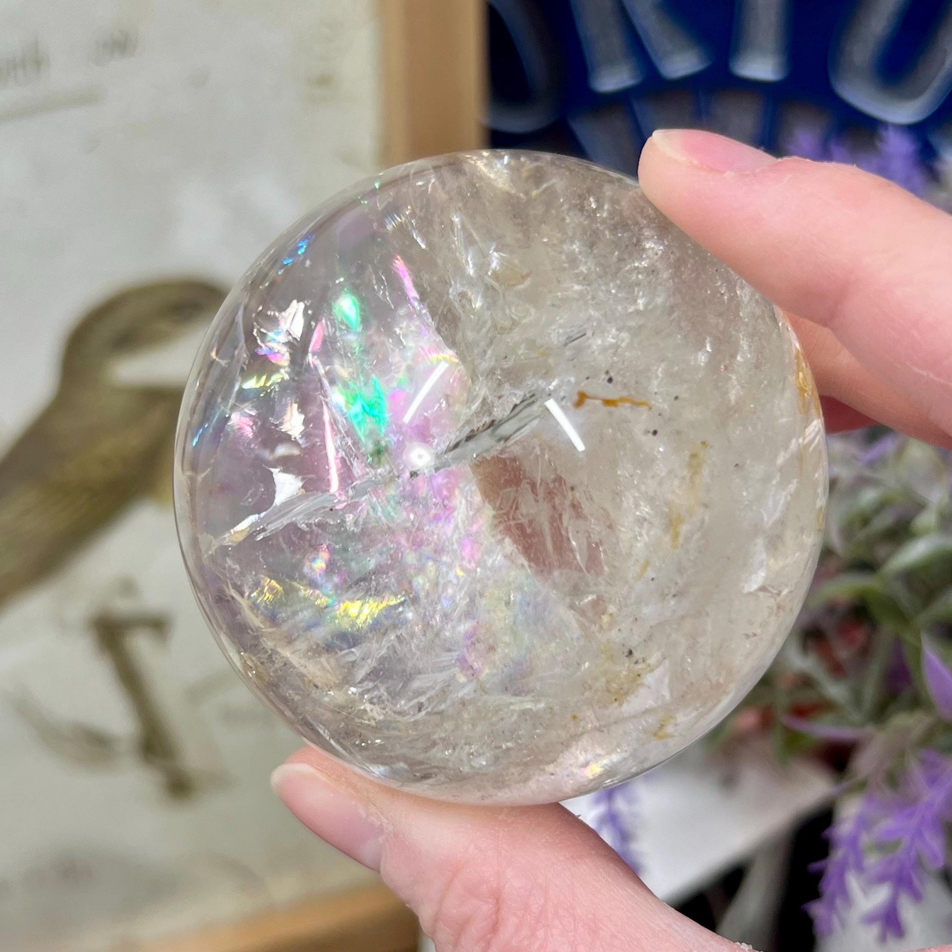 Quartz Sphere with Large Rainbow | Rainbow Quartz