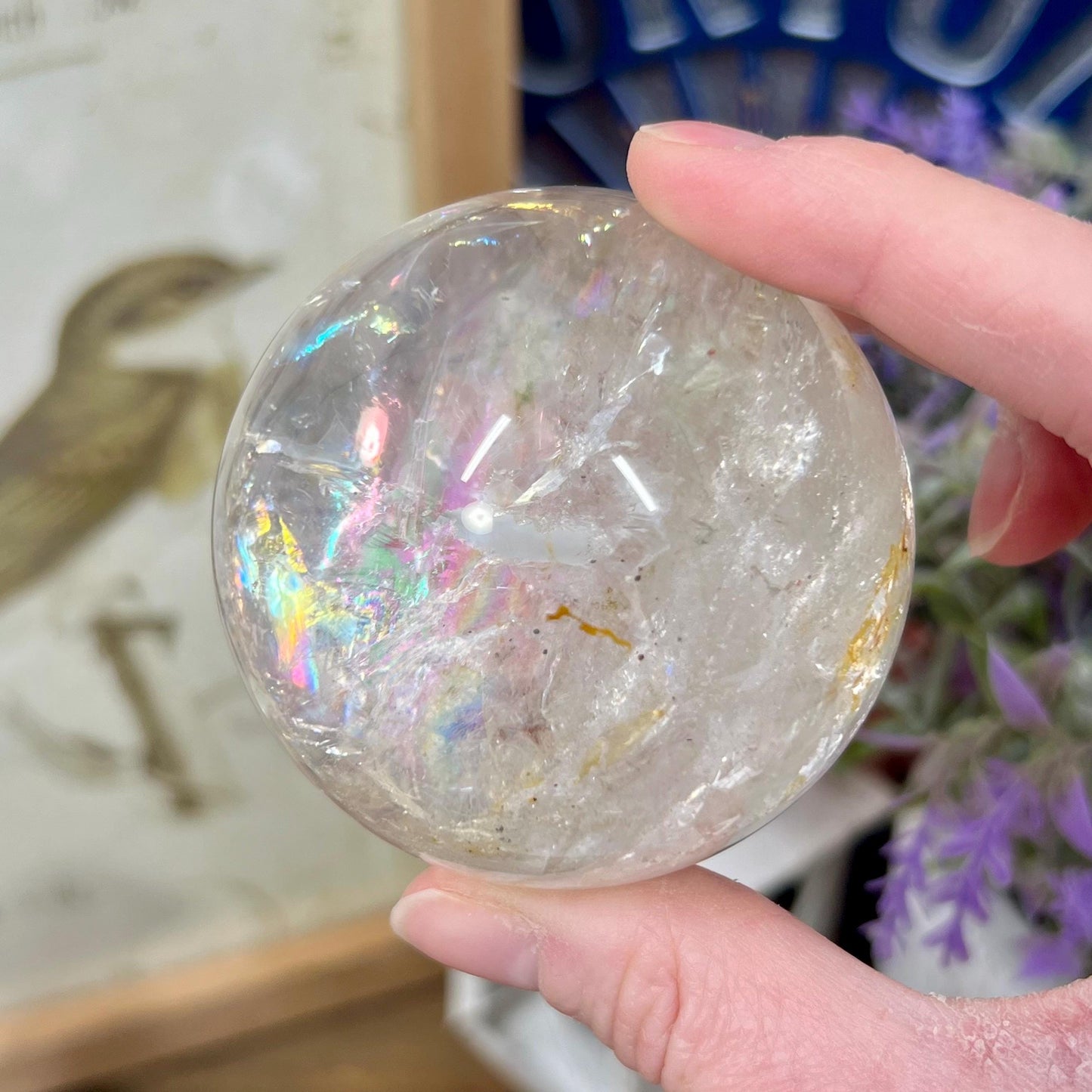 Quartz Sphere with Large Rainbow | Rainbow Quartz