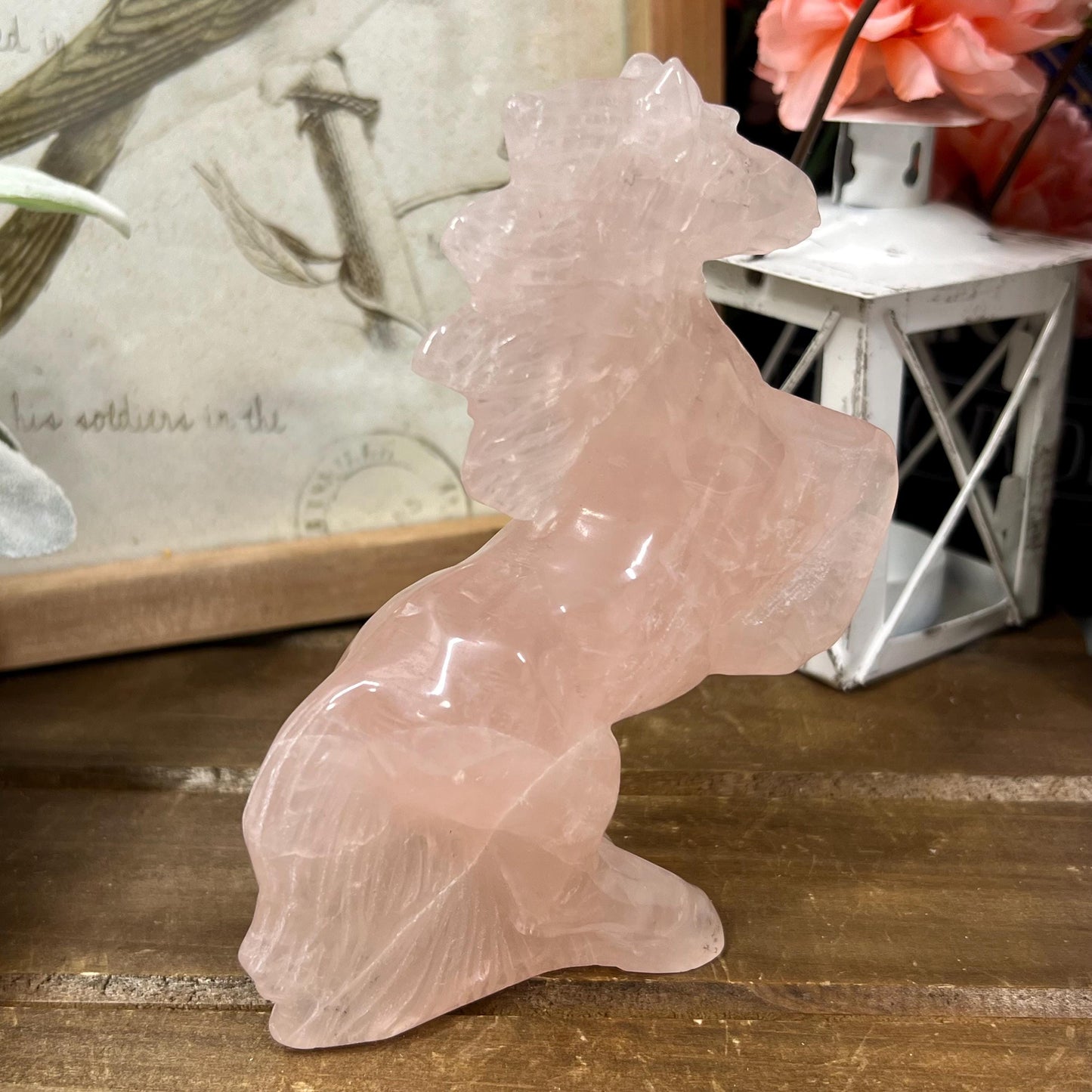 Gorgeous Rose Quartz Horse | Crystal Horse Carving