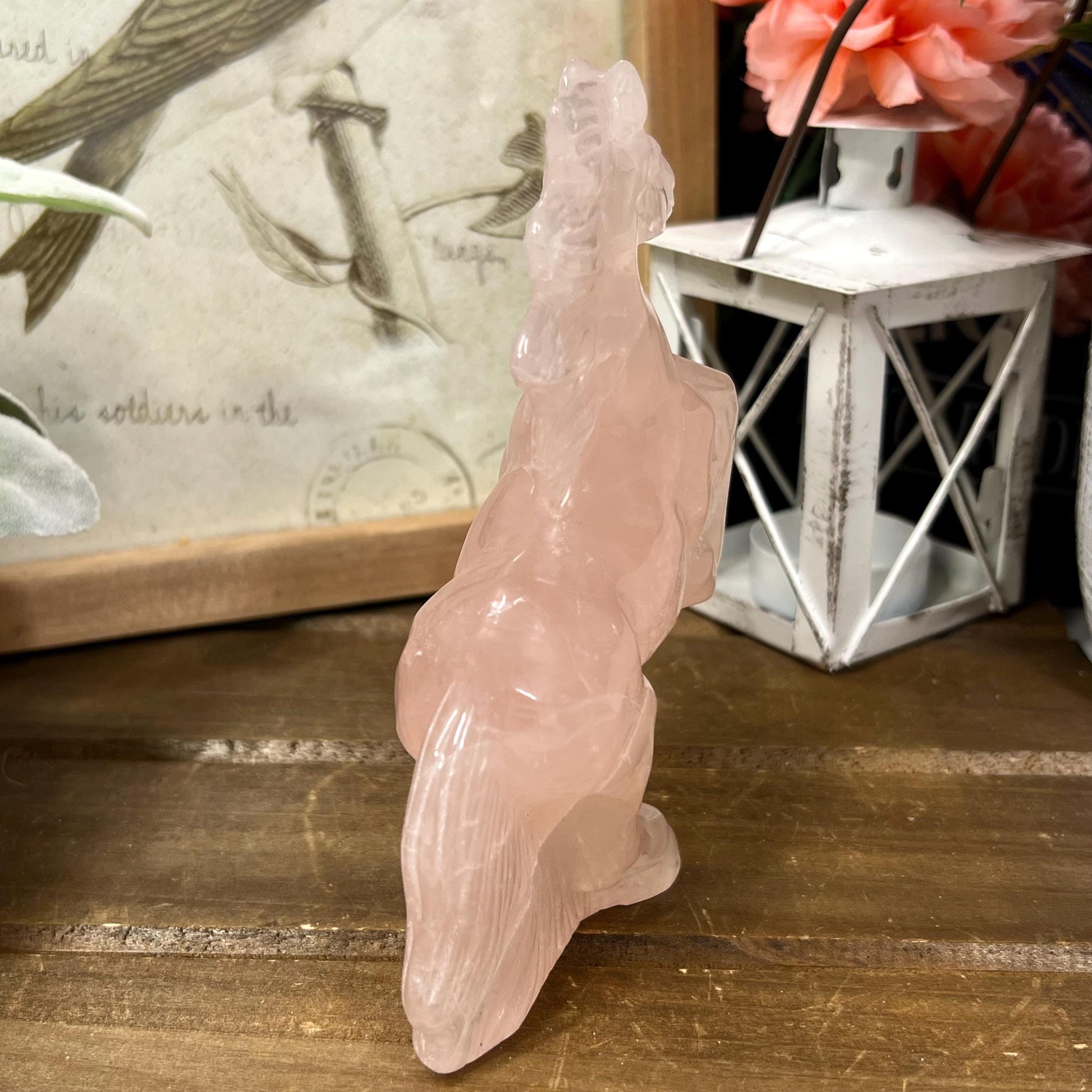 Gorgeous Rose Quartz Horse | Crystal Horse Carving