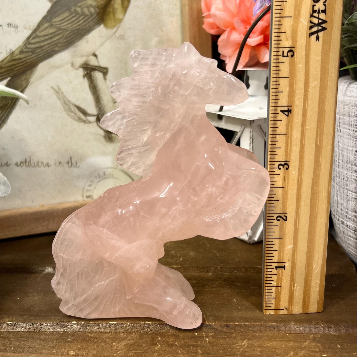 Gorgeous Rose Quartz Horse | Crystal Horse Carving