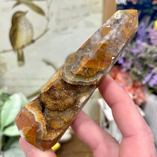 Brecciated Jasper with Quartz Tower from Indonesia