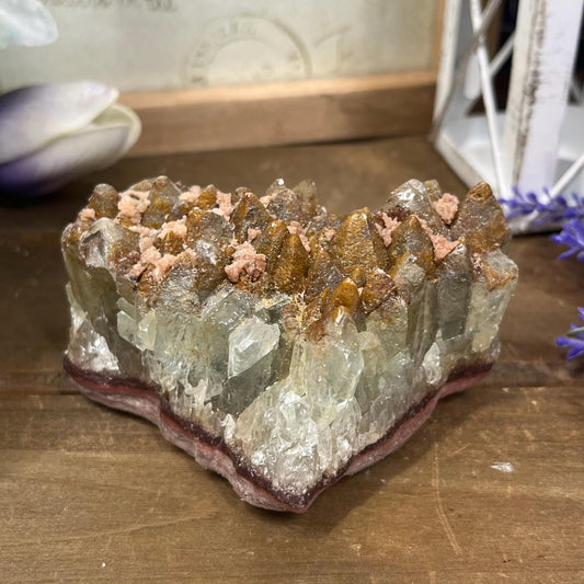 Acid Washed Green Calcite Cluster