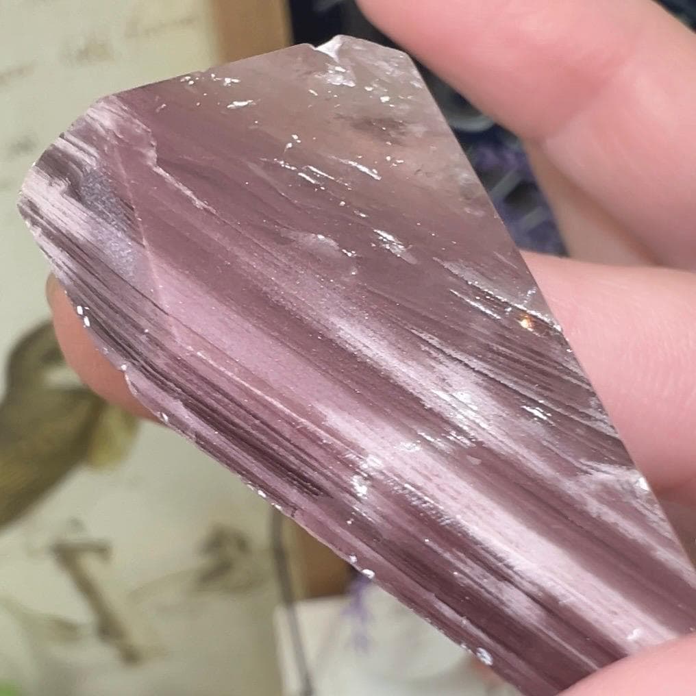 Rare Dark Pink Lithium Freeform | Brazilian Pink Lithium Included Quartz | Purple Lithium