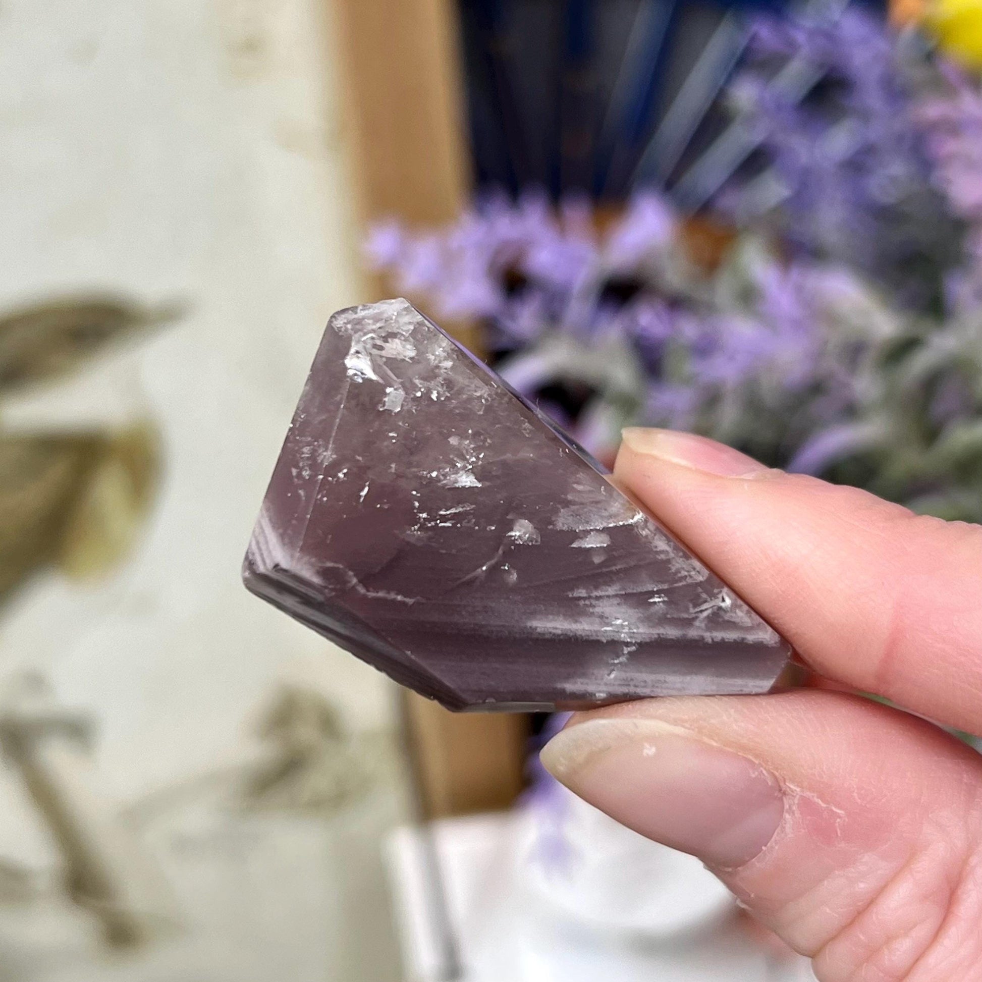 Rare Dark Pink Lithium Freeform | Brazilian Pink Lithium Included Quartz | Purple Lithium