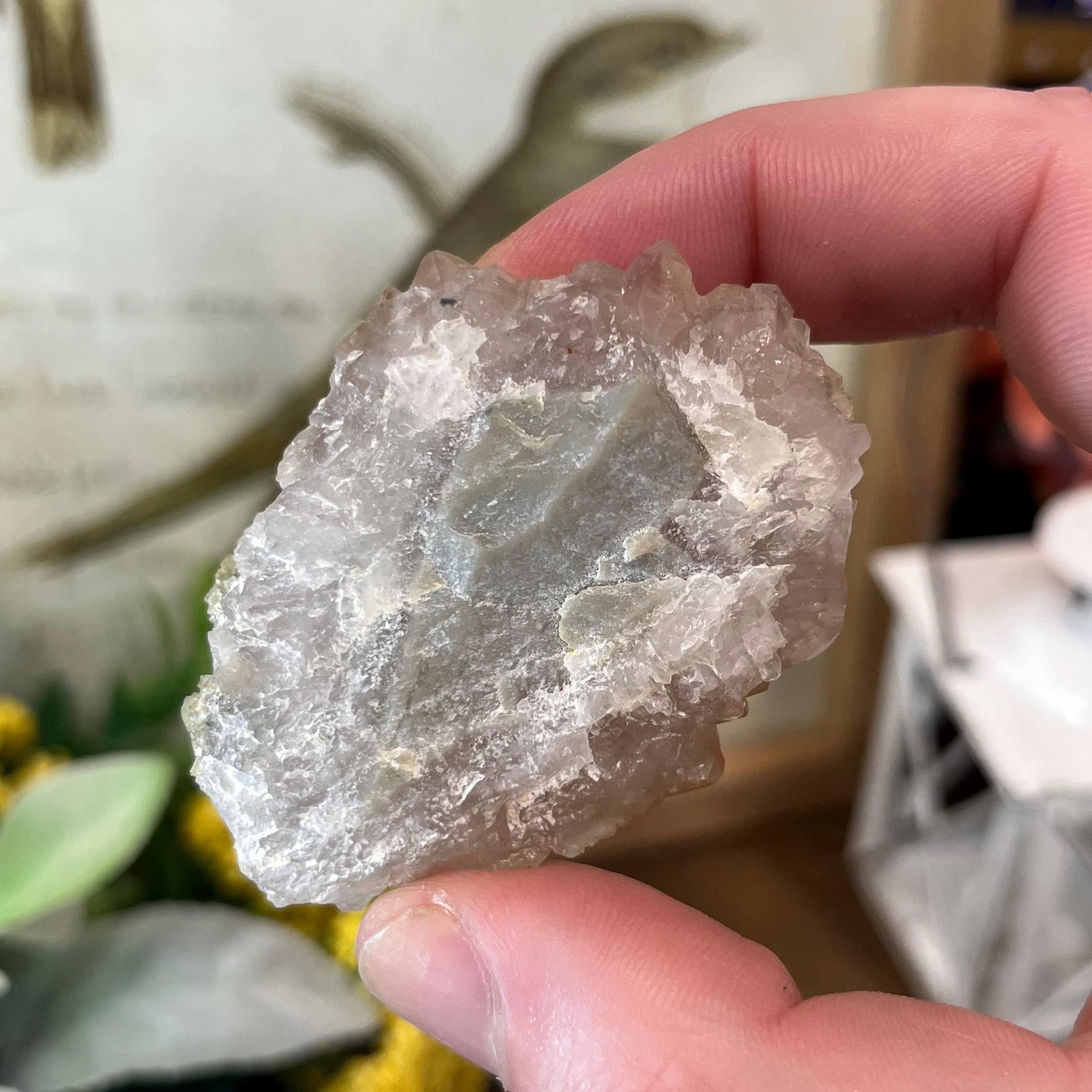 Smoky Quartz Specimen with Barite from Morocco | Mixed Mineral Specimen | Moroccan Fluorite