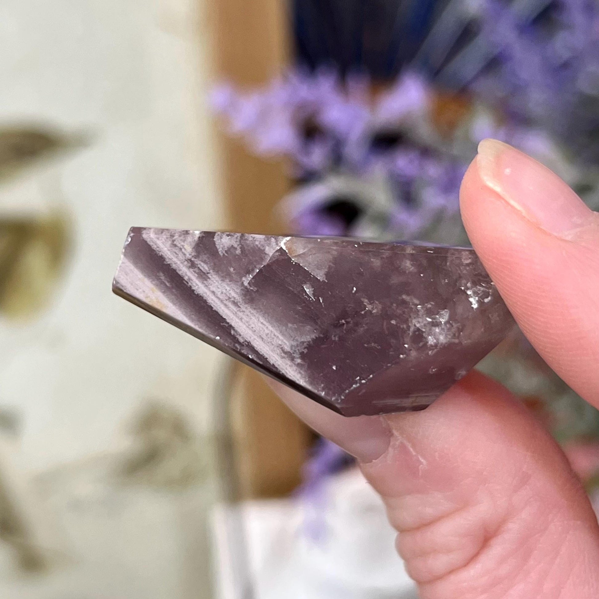 Rare Dark Pink Lithium Freeform | Brazilian Pink Lithium Included Quartz | Purple Lithium