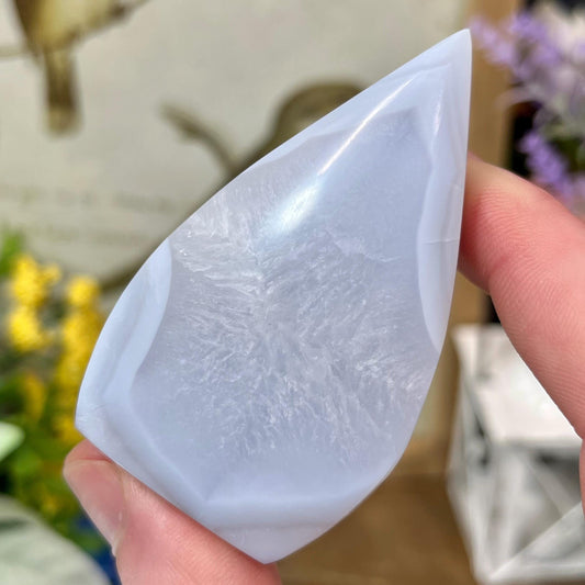 High Quality Blue Lace Agate Freeform | Druzy Blue Lace Agate | Crystal Flame