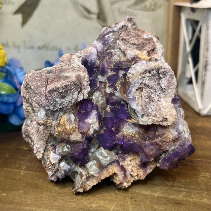 Moroccan Purple Fluorite Cluster | Cubic Fluorite Specimen