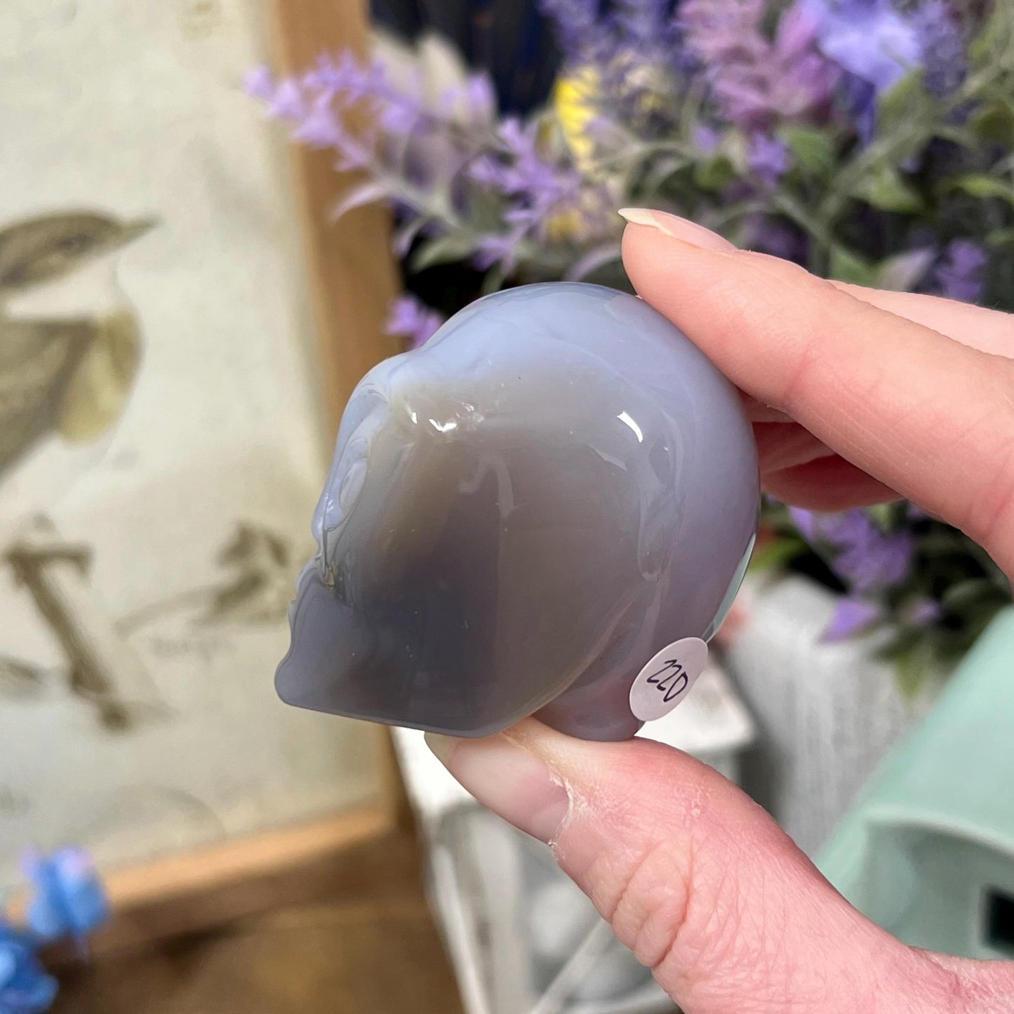 Agate Alien Head | Crystal Alien Carving