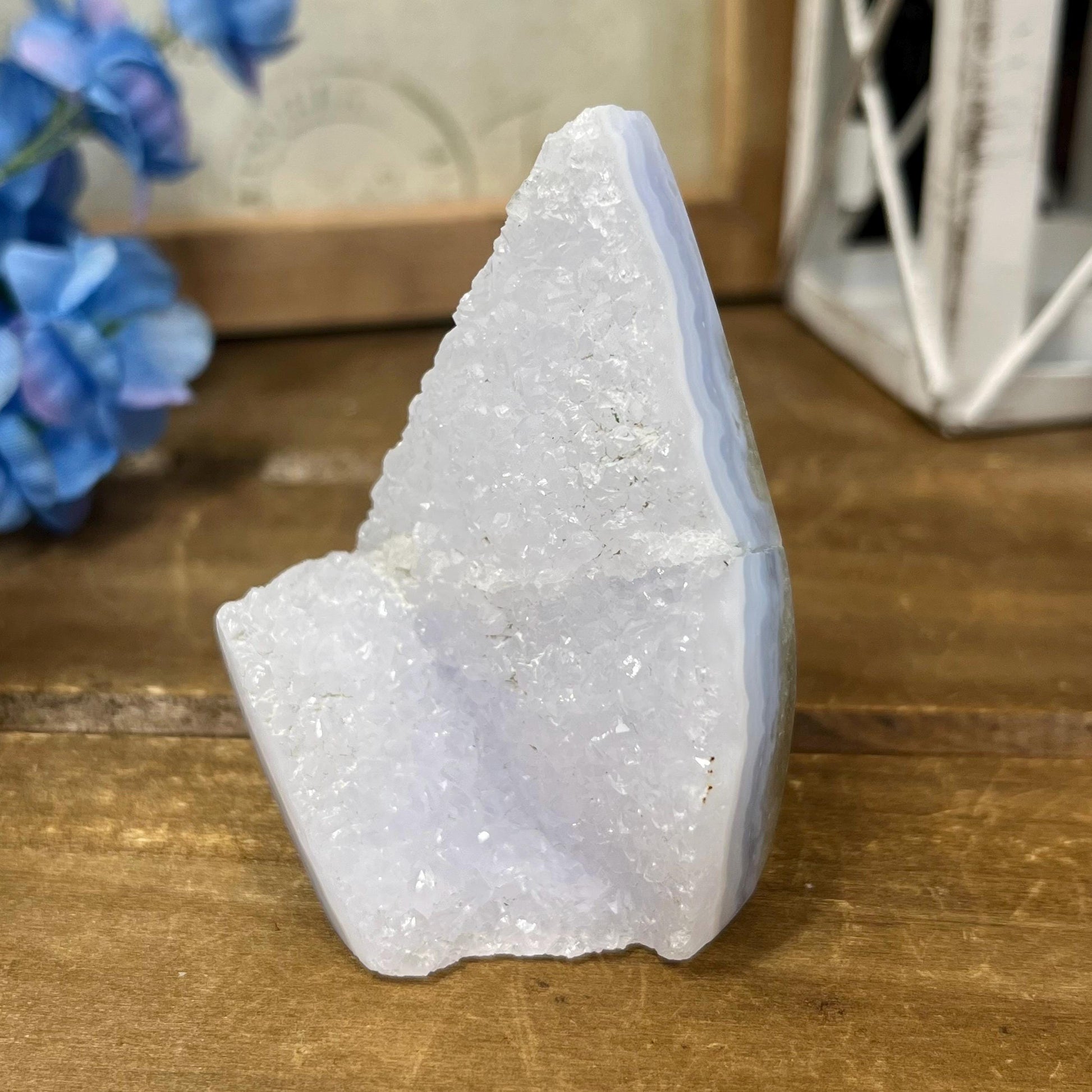 High Quality Blue Lace Agate Freeform | Druzy Blue Lace Agate | Crystal Flame
