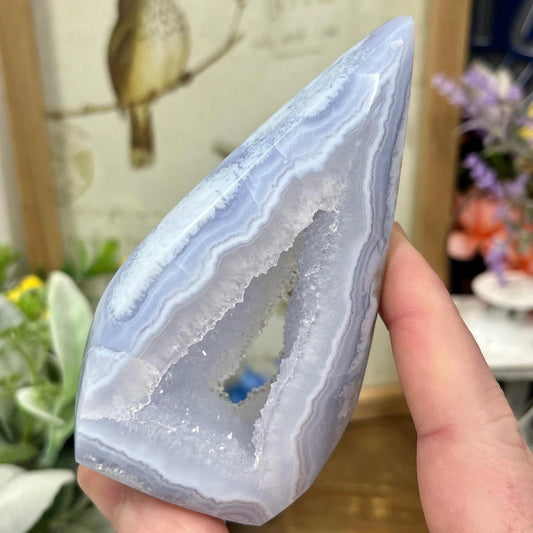 High Quality Blue Lace Agate Freeform | Druzy Blue Lace Agate | Crystal Flame