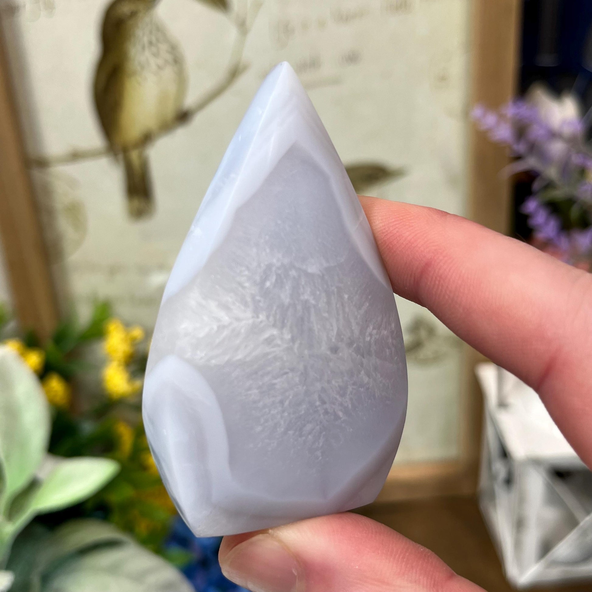 High Quality Blue Lace Agate Freeform | Druzy Blue Lace Agate | Crystal Flame