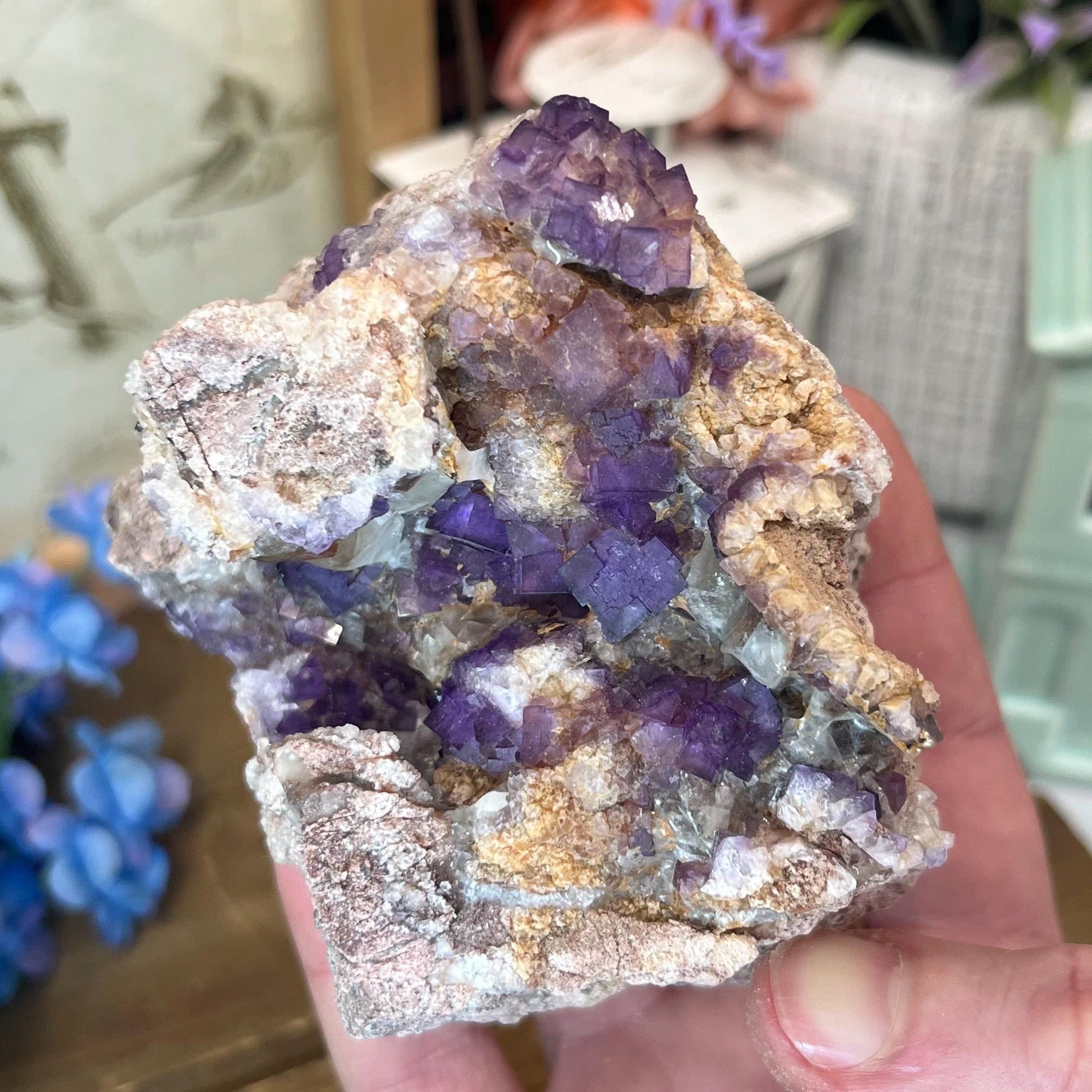 Moroccan Purple Fluorite Cluster | Cubic Fluorite Specimen