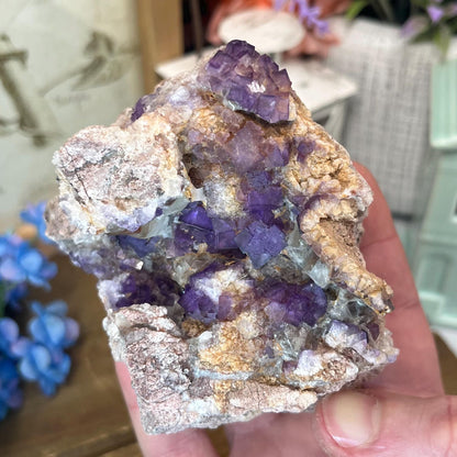Moroccan Purple Fluorite Cluster | Cubic Fluorite Specimen