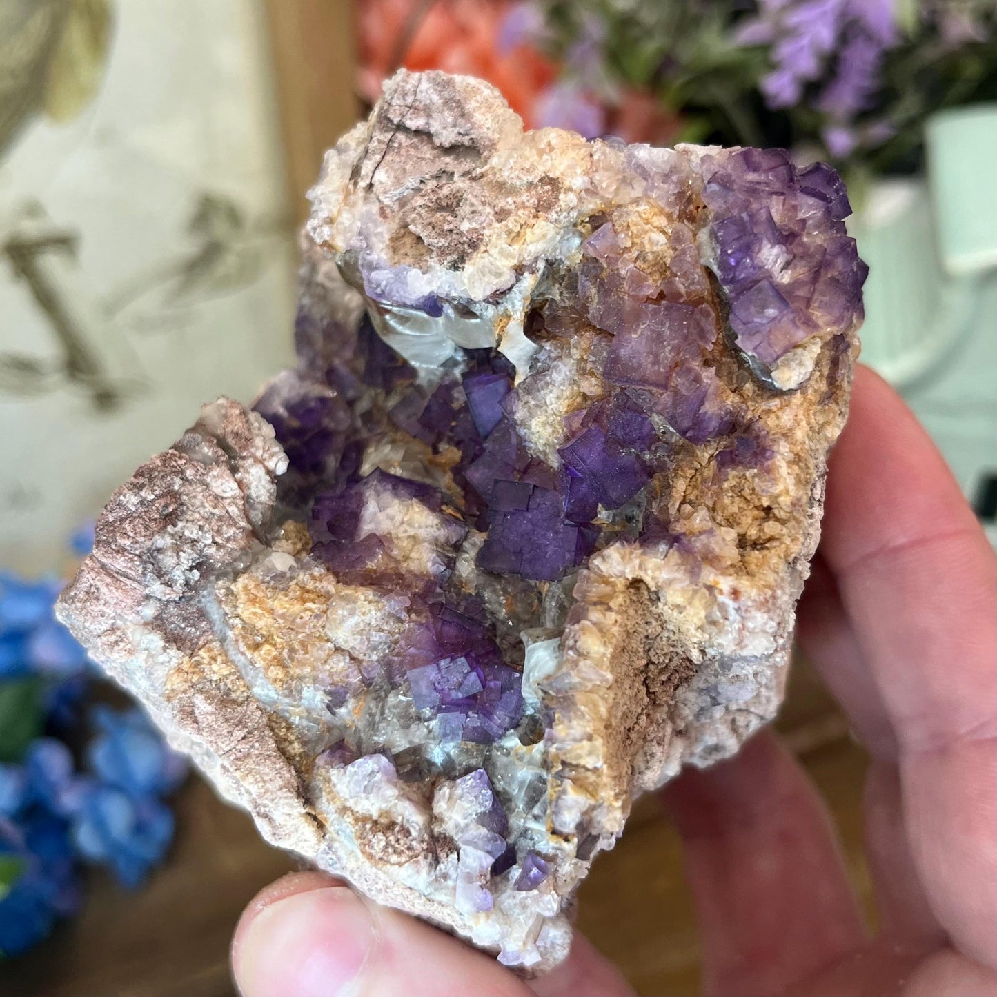 Moroccan Purple Fluorite Cluster | Cubic Fluorite Specimen