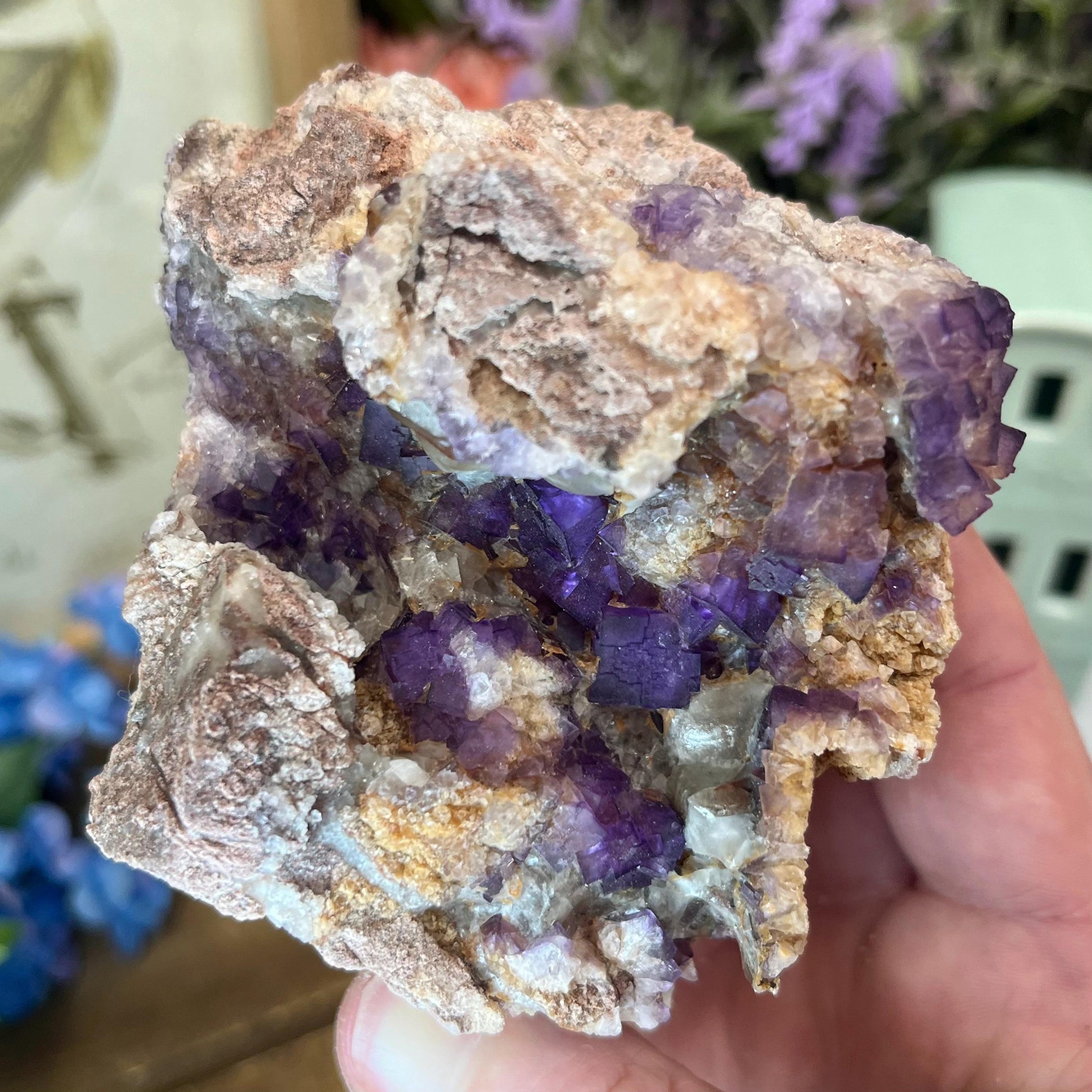 Moroccan Purple Fluorite Cluster | Cubic Fluorite Specimen