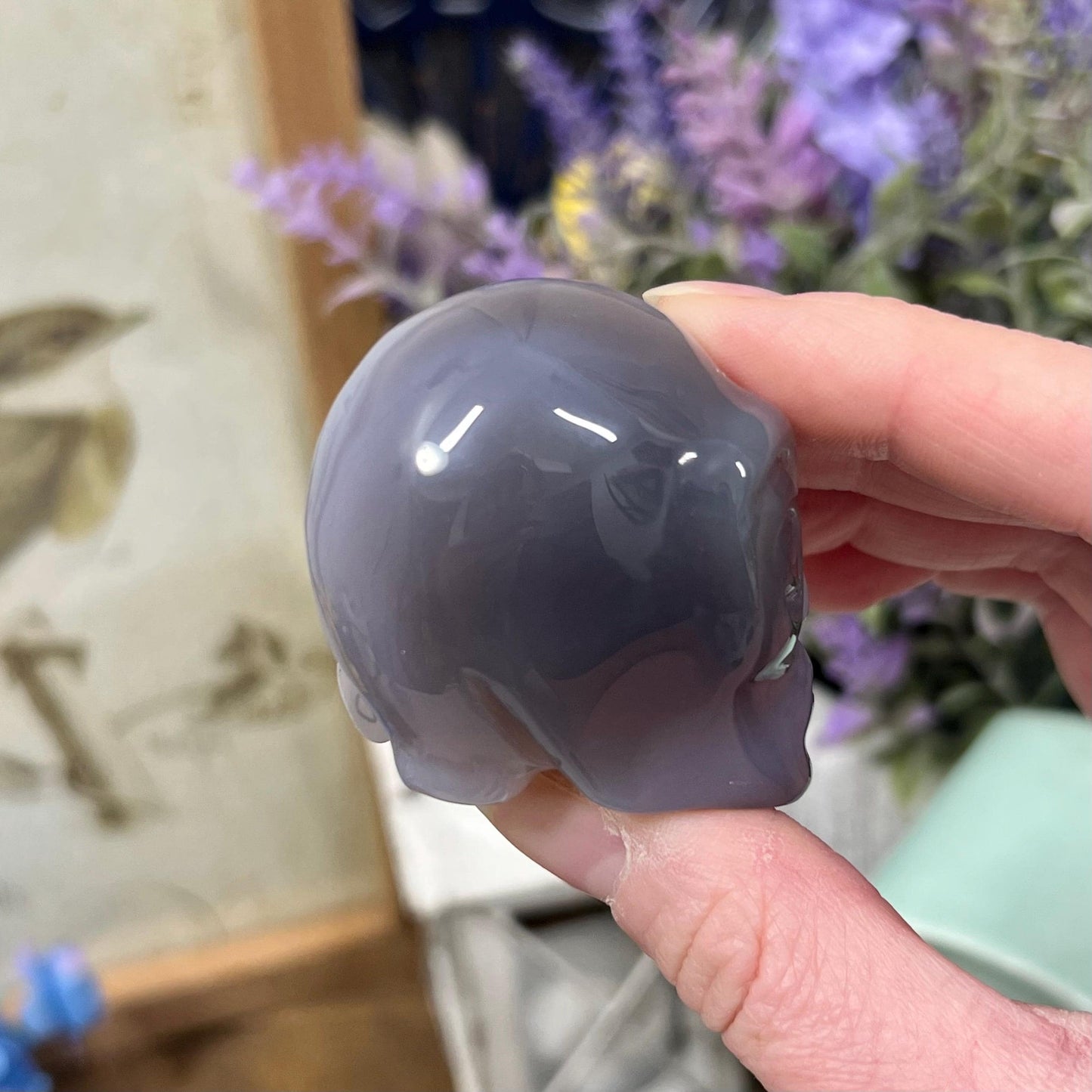 Agate Alien Head | Crystal Alien Carving