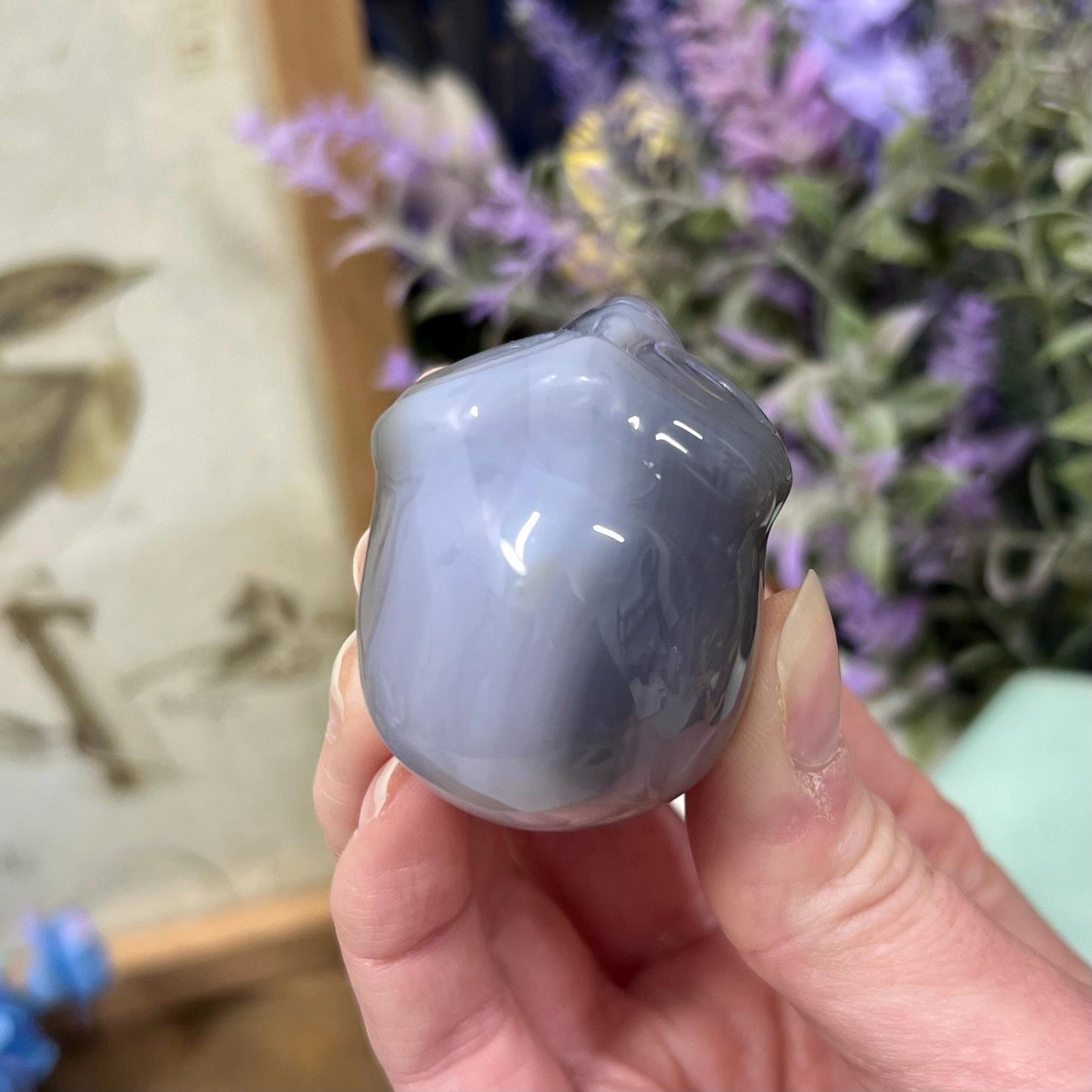 Agate Alien Head | Crystal Alien Carving