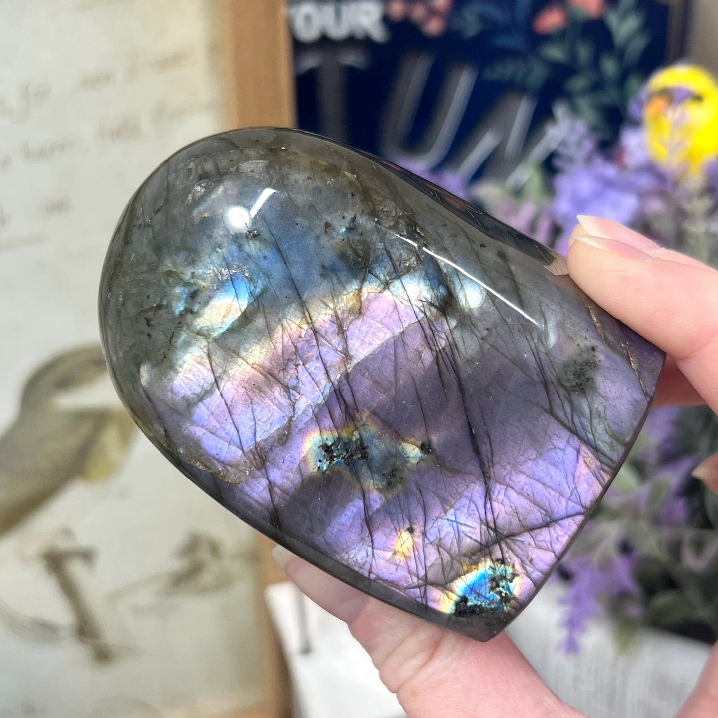 Purple Labradorite Freeform | Purple Lab Freeform | Sparkly Labradorite