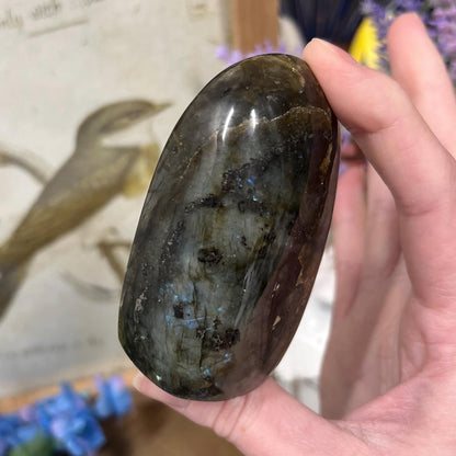 Small Purple Labradorite Freeform | Silver Labradorite | Rainbow Lab Freeform