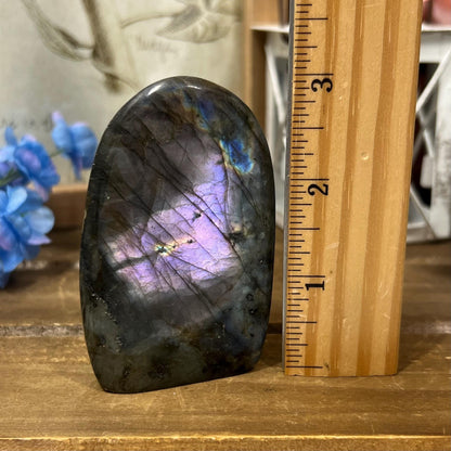 Small Purple Labradorite Freeform | Silver Labradorite | Rainbow Lab Freeform