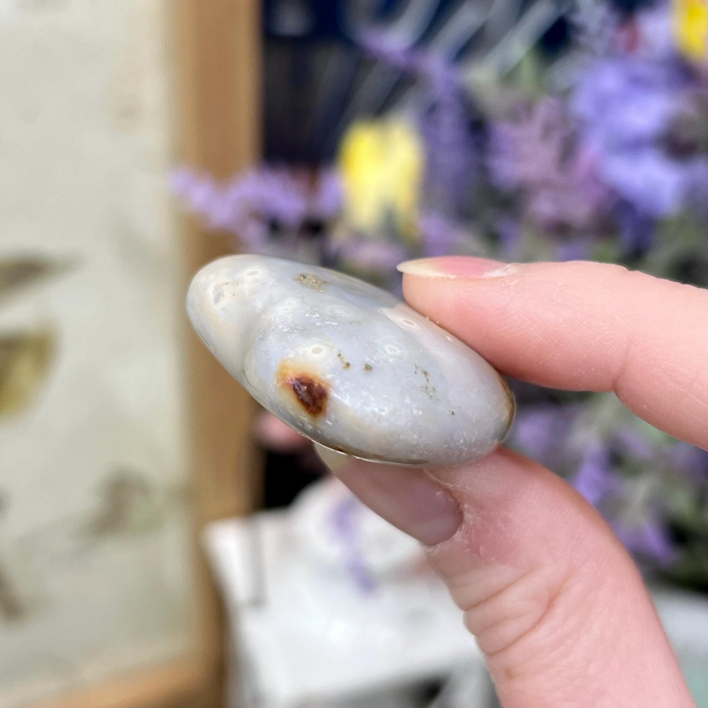 Sea Jasper Heart | Orbicular Sea Jasper | Crystal Heart Carving