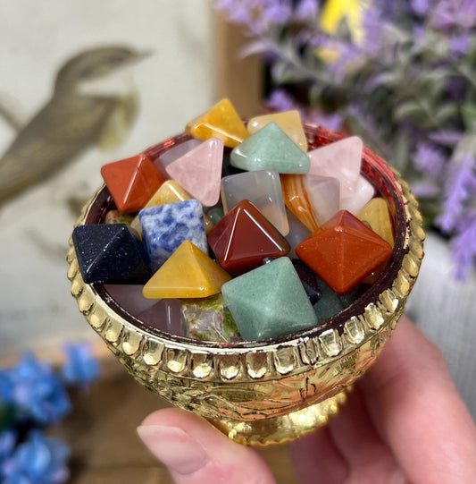 Mini Crystal Pyramid CHOOSE YOUR MATERIAL
