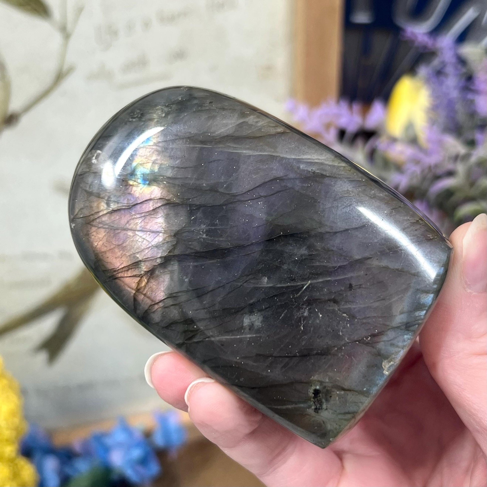 Purple Labradorite Freeform | Purple Lab Freeform | Sparkly Labradorite