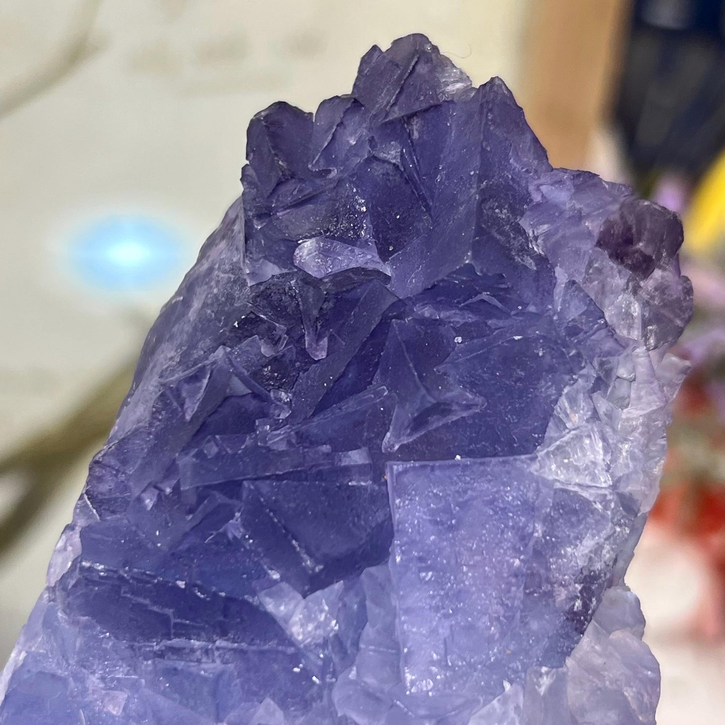 Purple and Blue Fluorite from Mongolia | Mongolian Fluorite Cluster | Cubic Fluorite