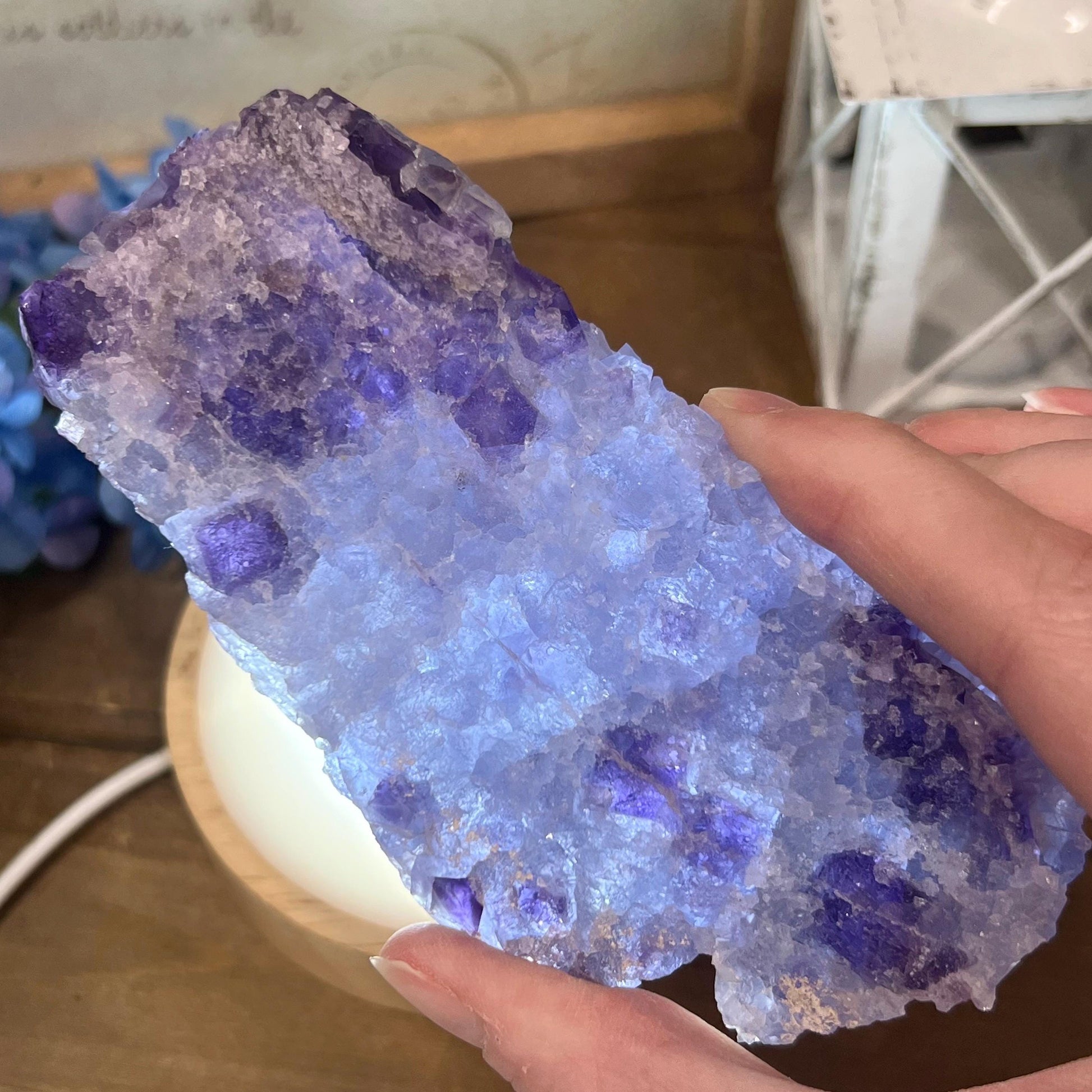 Purple and Blue Fluorite from Mongolia | Mongolian Fluorite Cluster | Cubic Fluorite